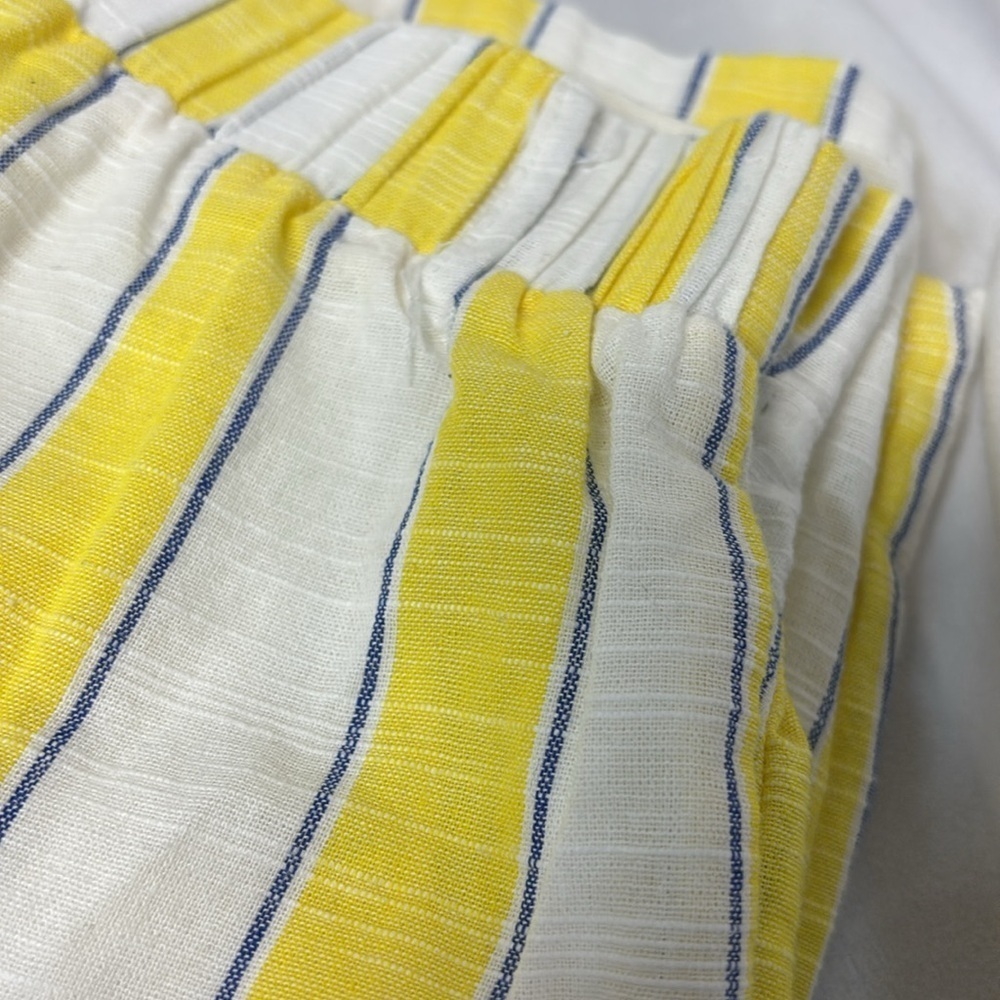 Altar’d State  Striped Yellow and White stretchy lined cotton  Shorts - Picture 10 of 10